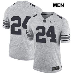 Men's NCAA Ohio State Buckeyes Sam Wiglusz #24 College Stitched No Name Authentic Nike Gray Football Jersey WA20O27JT
